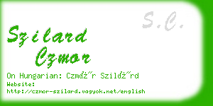 szilard czmor business card